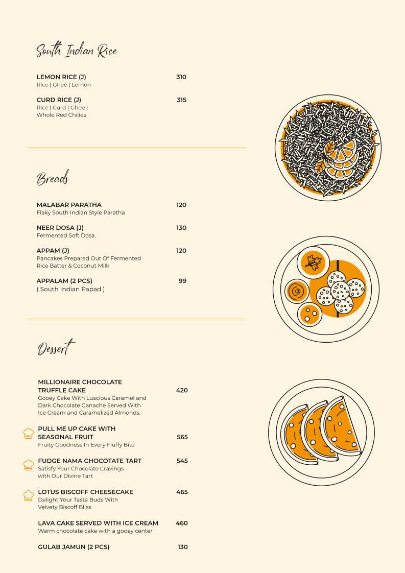 Picaso The Master Chef menu