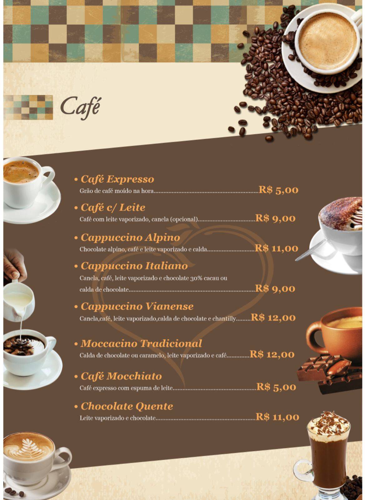 Vanilla Café & Comida cardápio