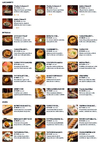 Vasto Restaurante BH: Carnes Nobres, Sobremesas, Sushi, Drinks, Vinho, Chopp cardápio