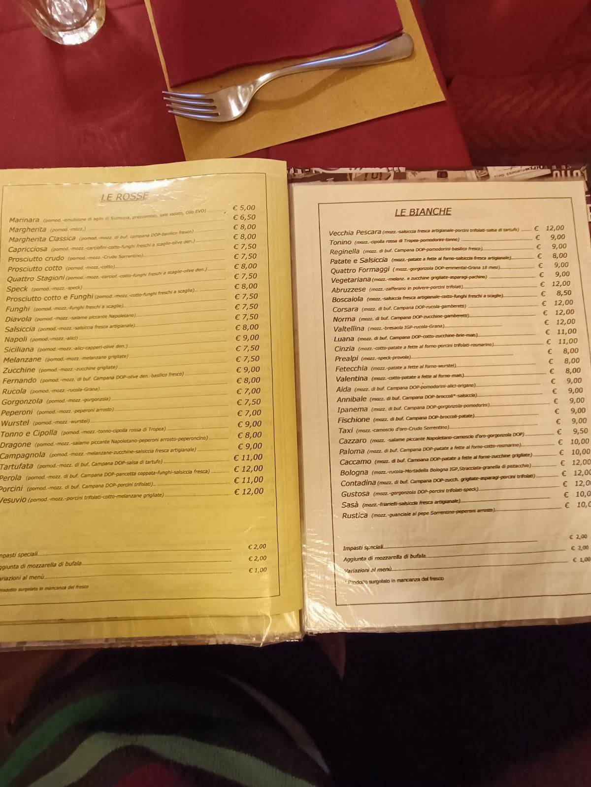 Menu di Vecchia Pescara 