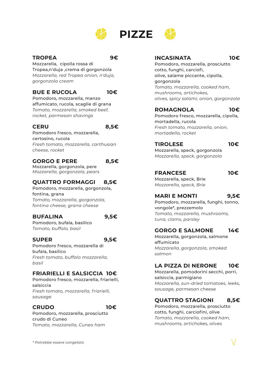 Menu di Vico Equense 