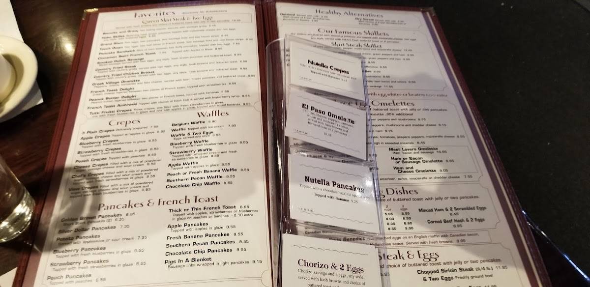 Menu at The View Restaurant, Bridgeview