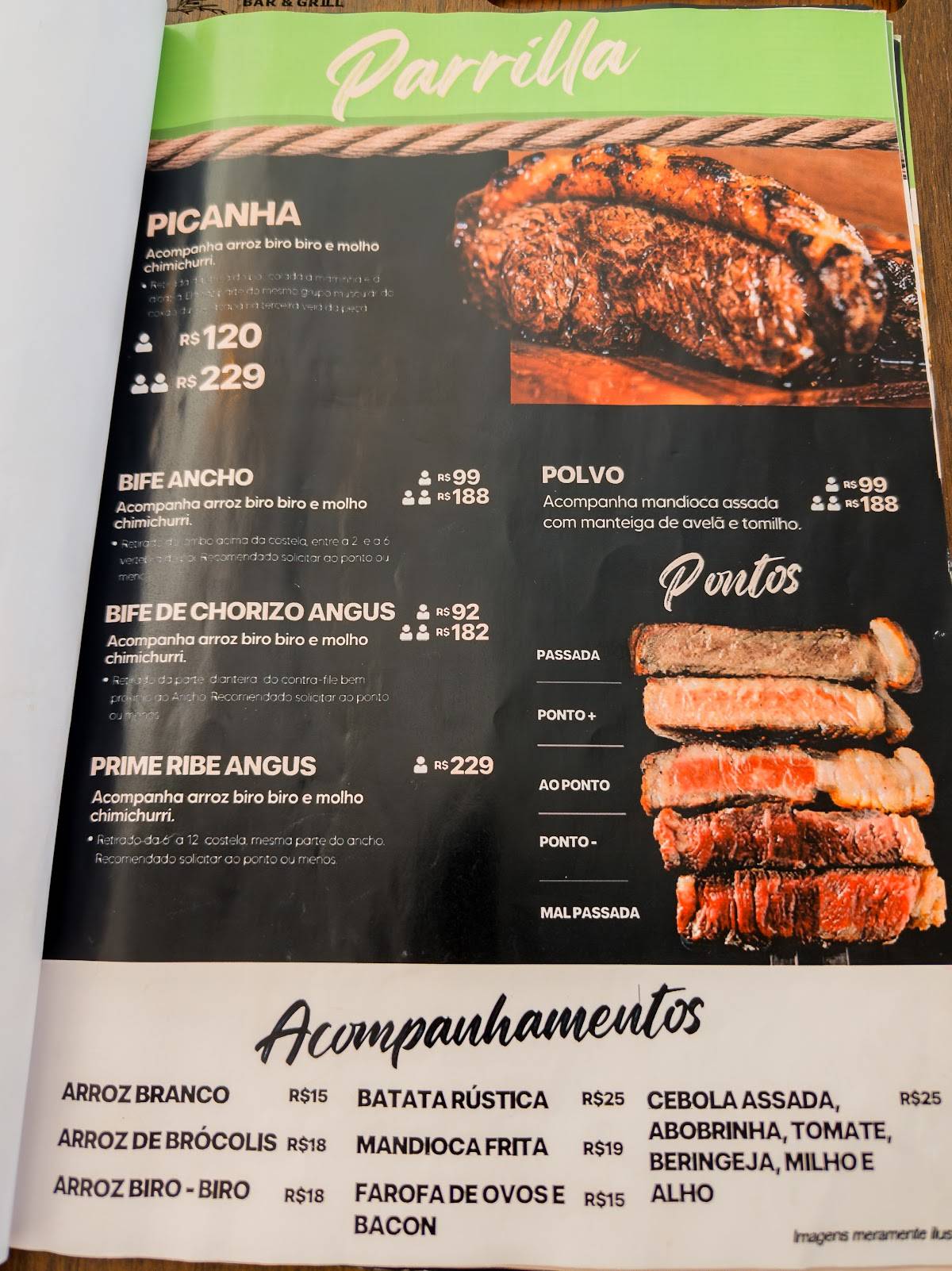 Villa Verde Bar e Grill cardápio