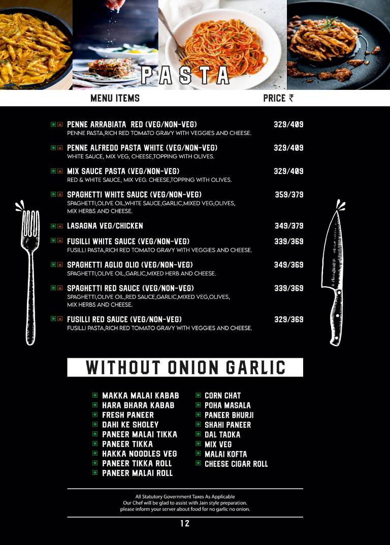 Village Vatika Restaurant menu