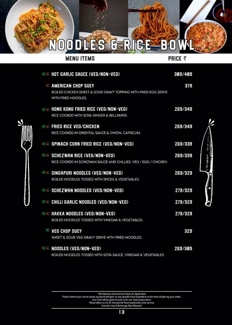 Village Vatika Restaurant menu