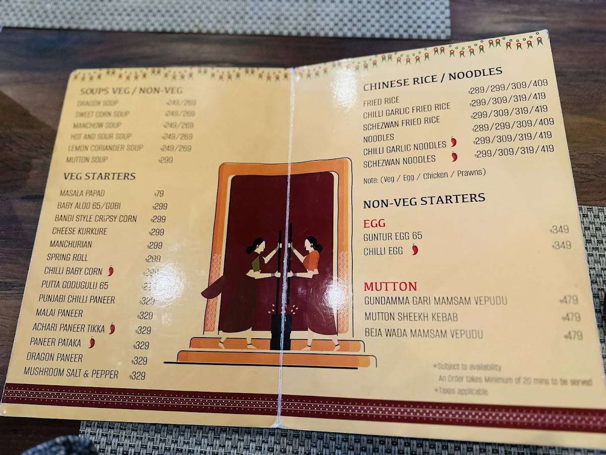 Vistari Kitchen menu