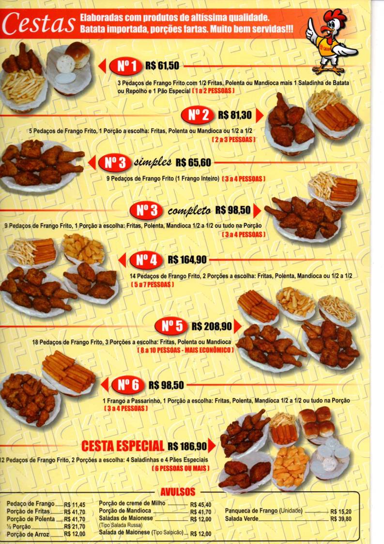 Menu em Vitoria' s Frango Frito restaurante, São Paulo, Estr. de ...
