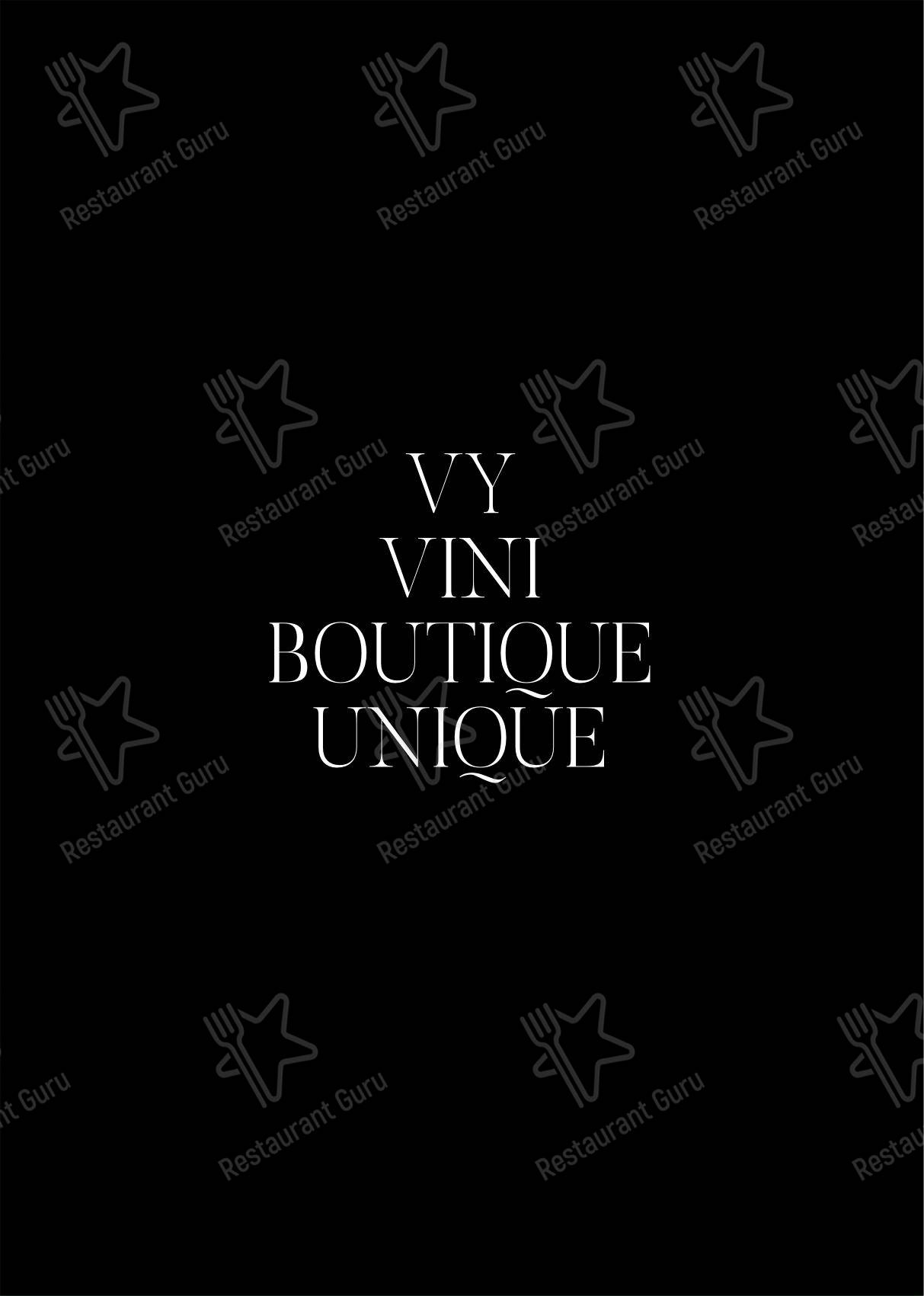 菜单 per VyNIQUE Enoteca Regionale del Lazio in Roma