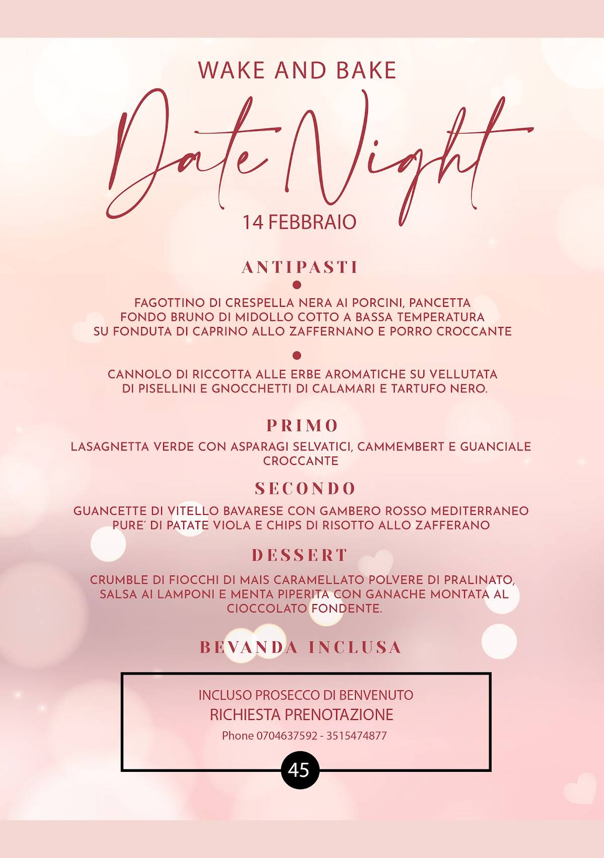 Menu di Wake and Bake 