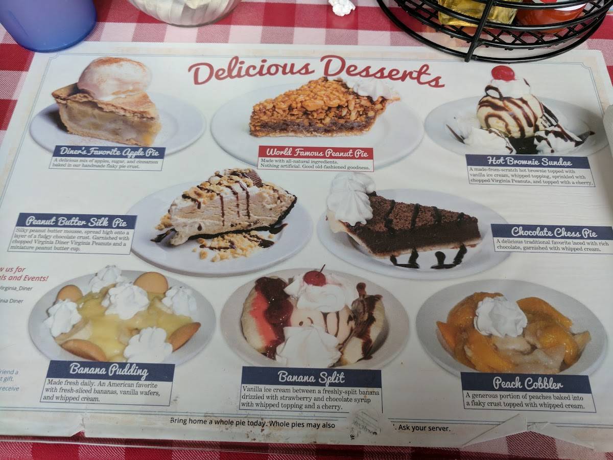 Menu at Virginia Diner restaurant, Wakefield, 408 County Dr