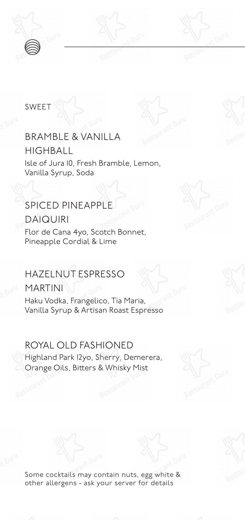 Menu at White Horse Oyster & Seafood Bar, Edinburgh
