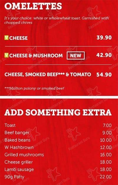 Menu de Wimpy