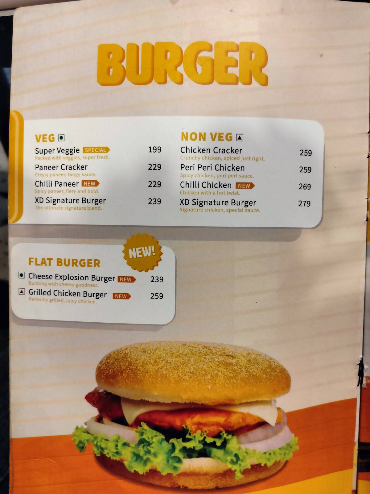 Xero Degrees Paschim Vihar menu
