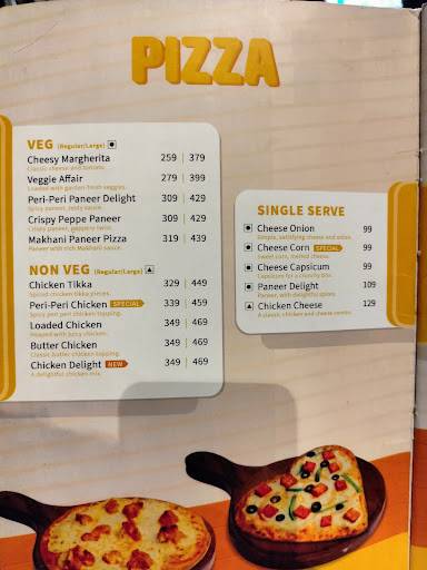 Xero Degrees Paschim Vihar menu