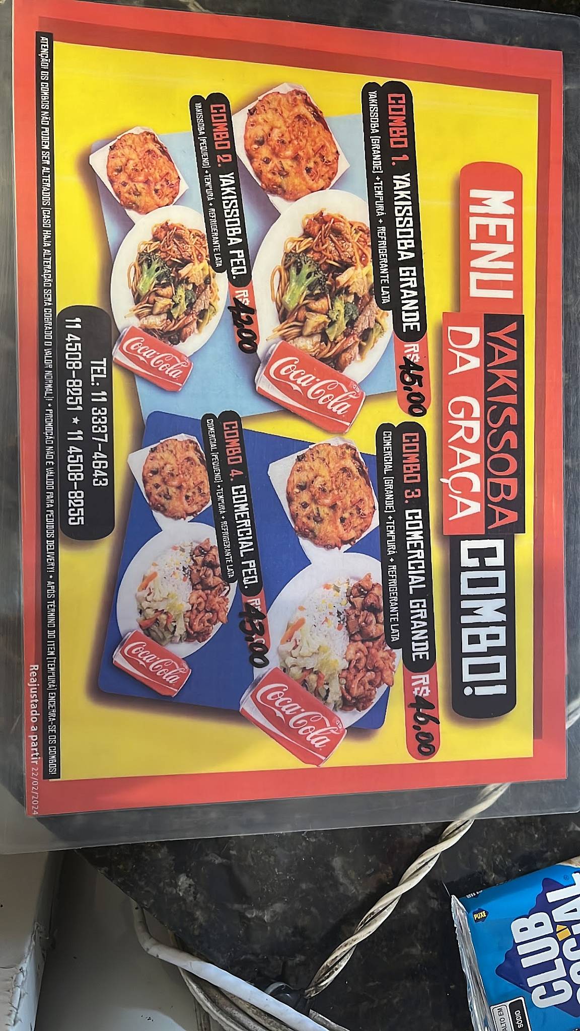 Yakissoba da Graça cardápio