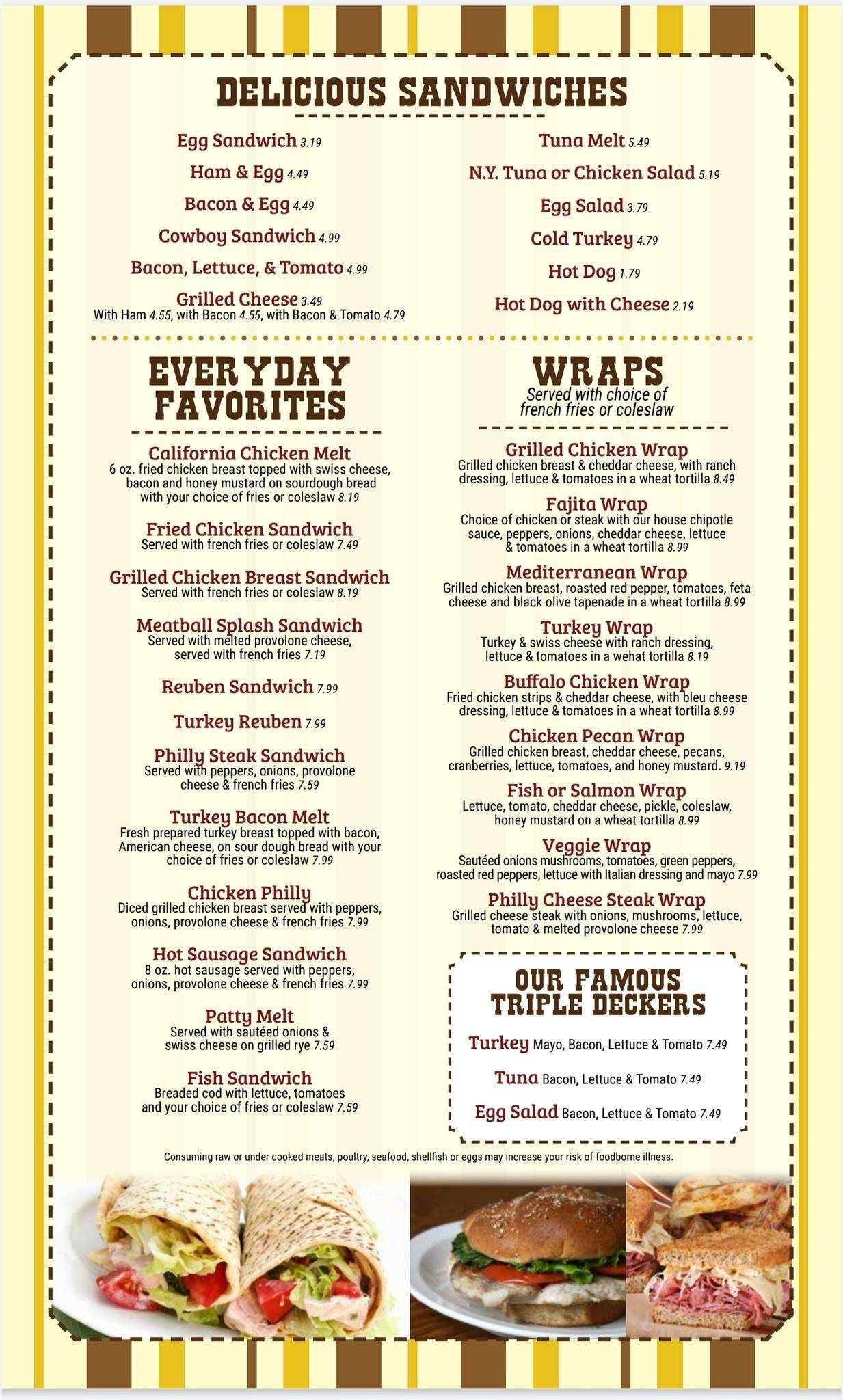 Menu at Yankee Kitchen Restaurant, Vienna Center