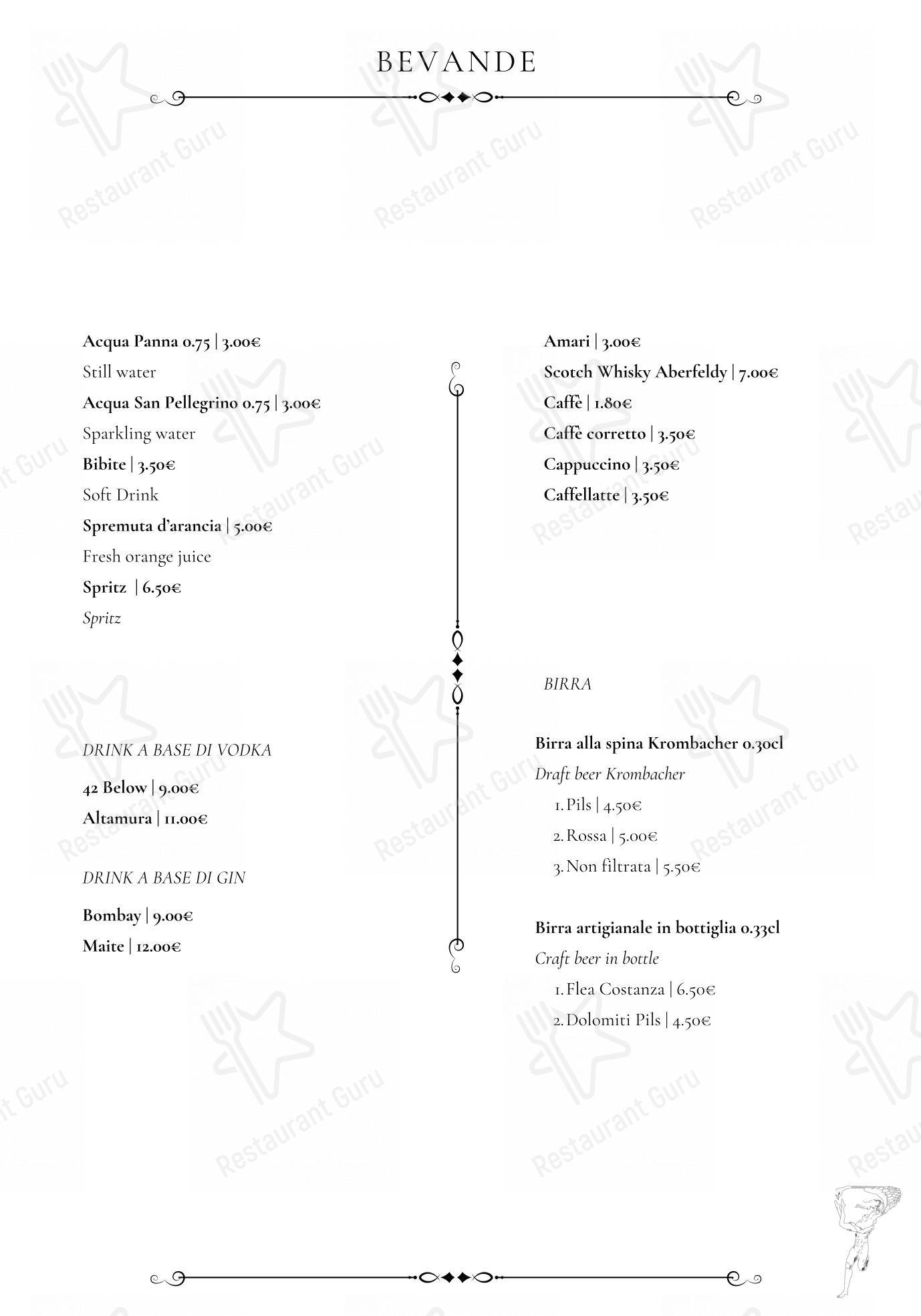 Menu di Ristorante Pizzeria Yellow Bar Firenze - Menu