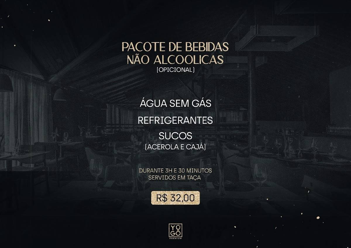Yugo Premium cardápio