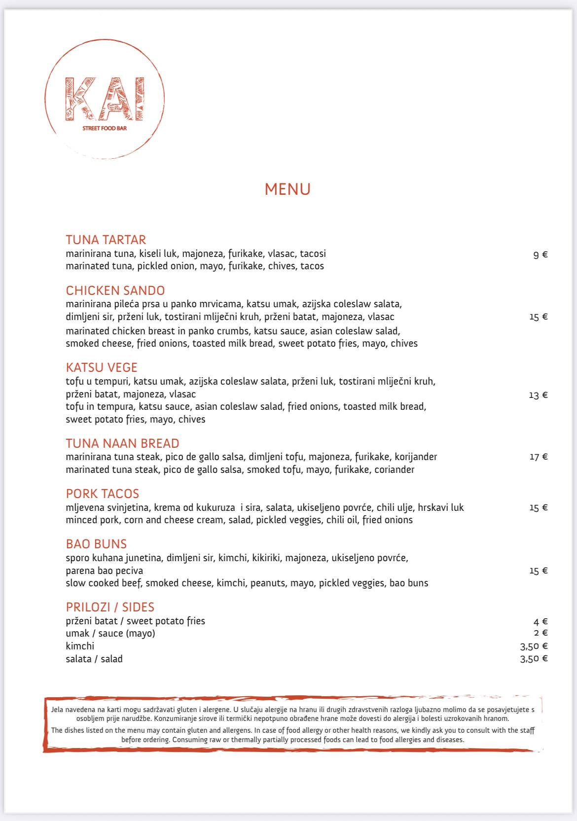 Menu di Kai Street Food 