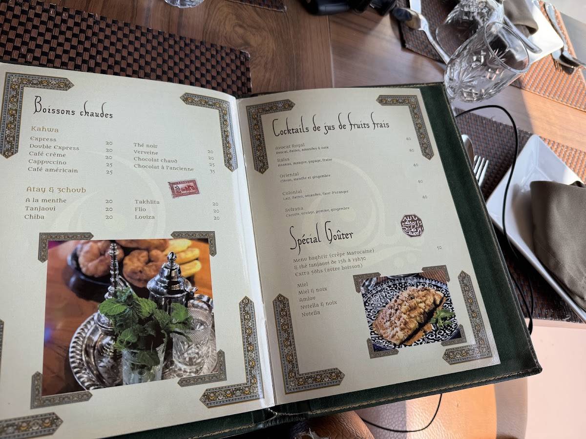 Menu de Restaurant Zayyane