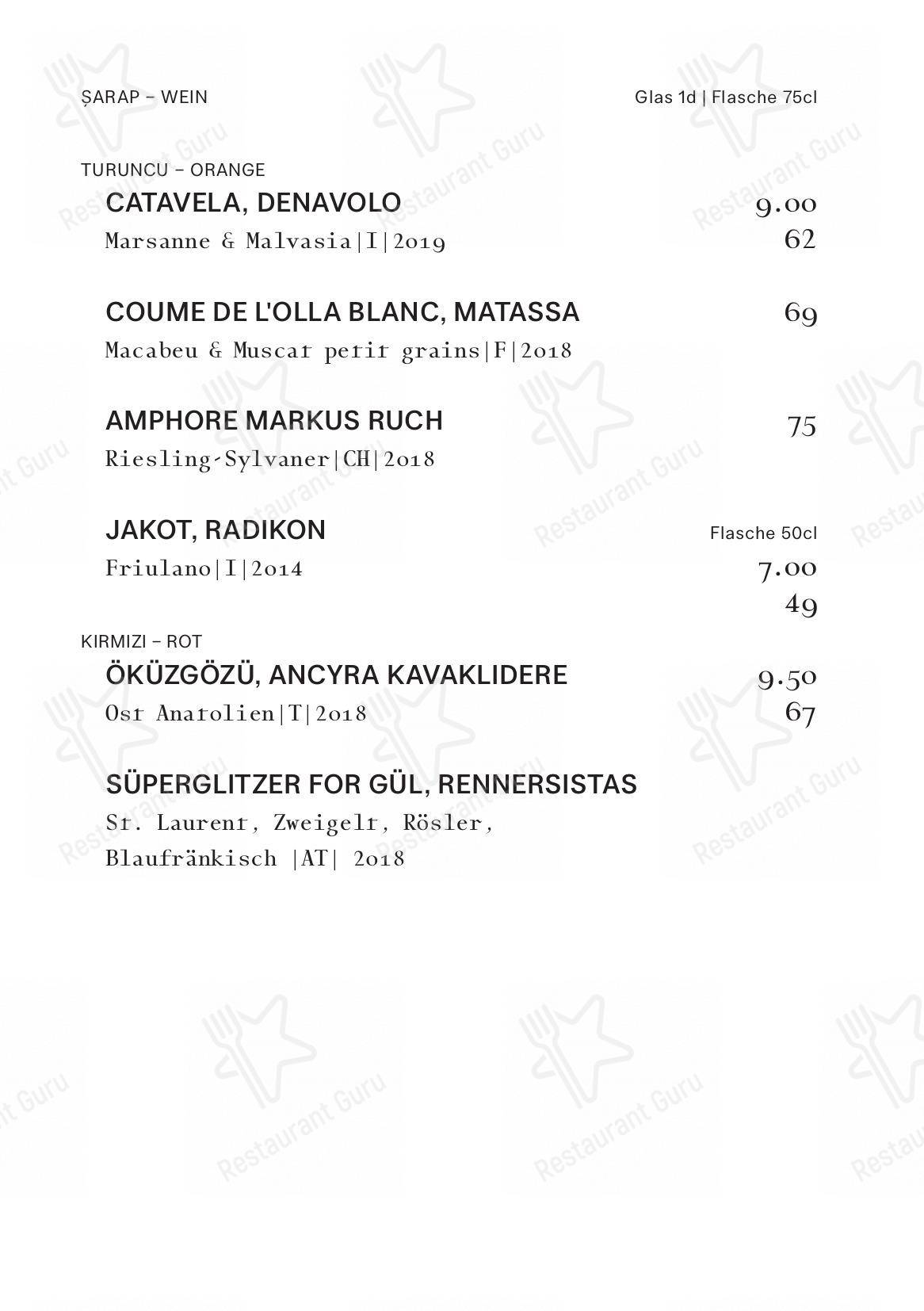 Menu di Gül Restoran - Menu