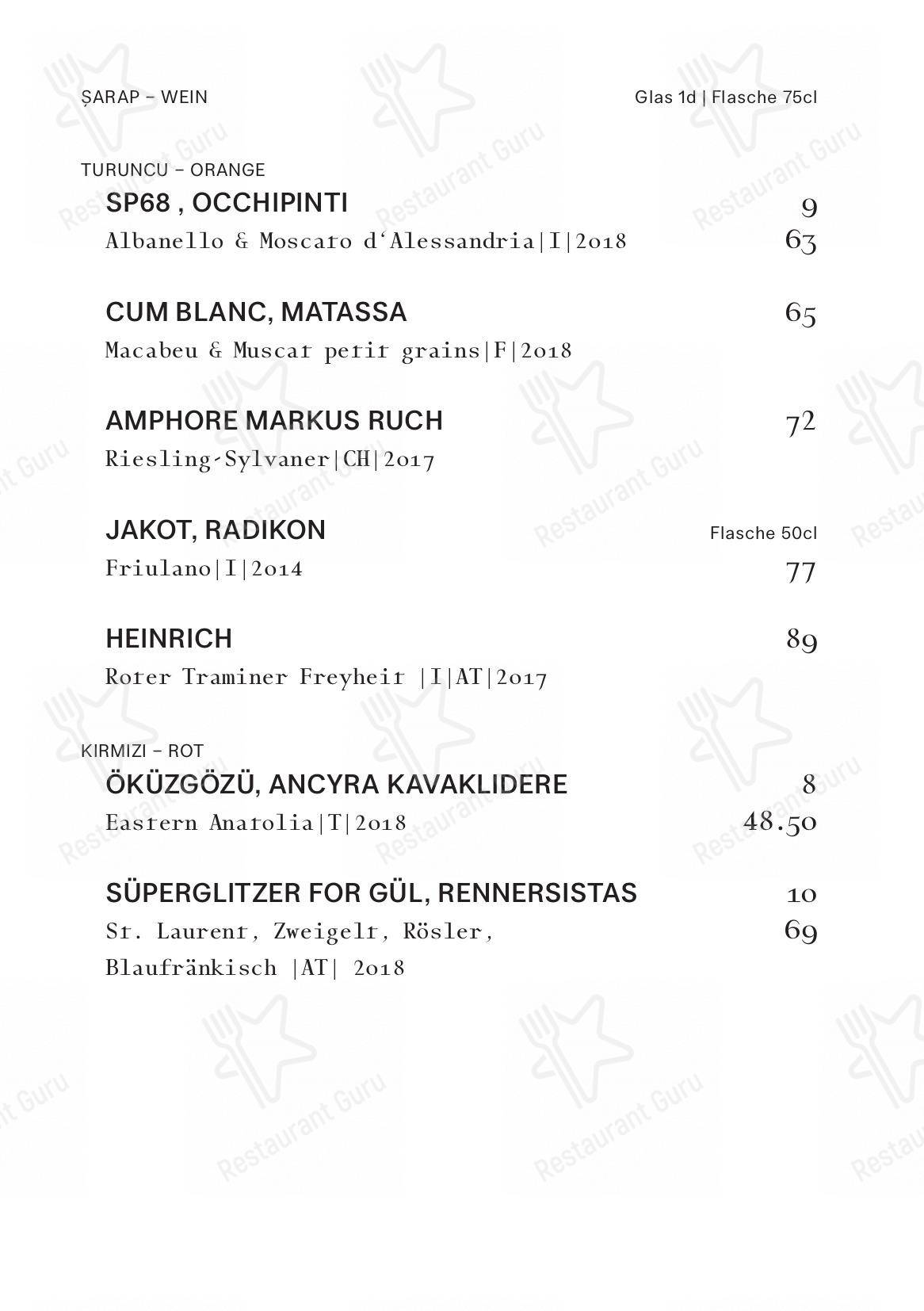 Menu per Gül Restoran ristorante