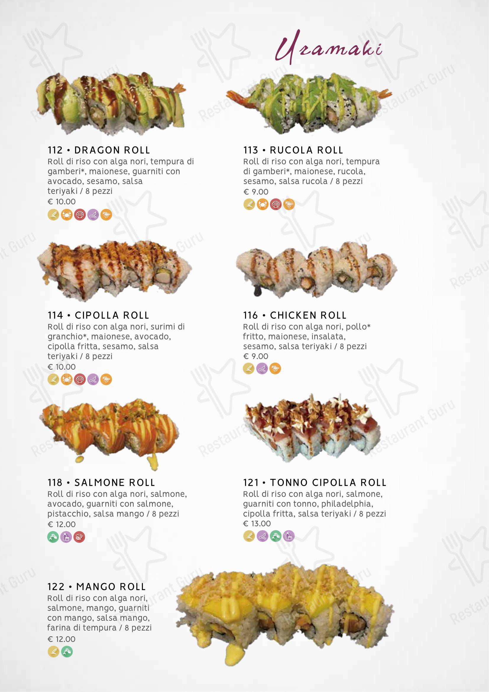 Zuru sushi in Reggio Calabria - Menu