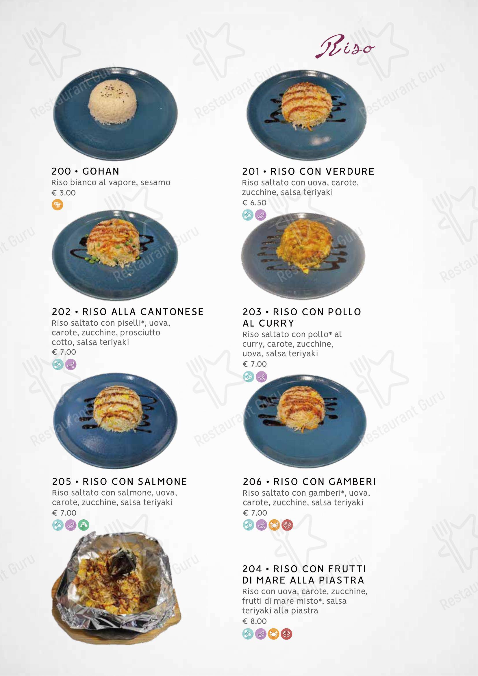 Menu bar per Zuru sushi in Reggio Calabria