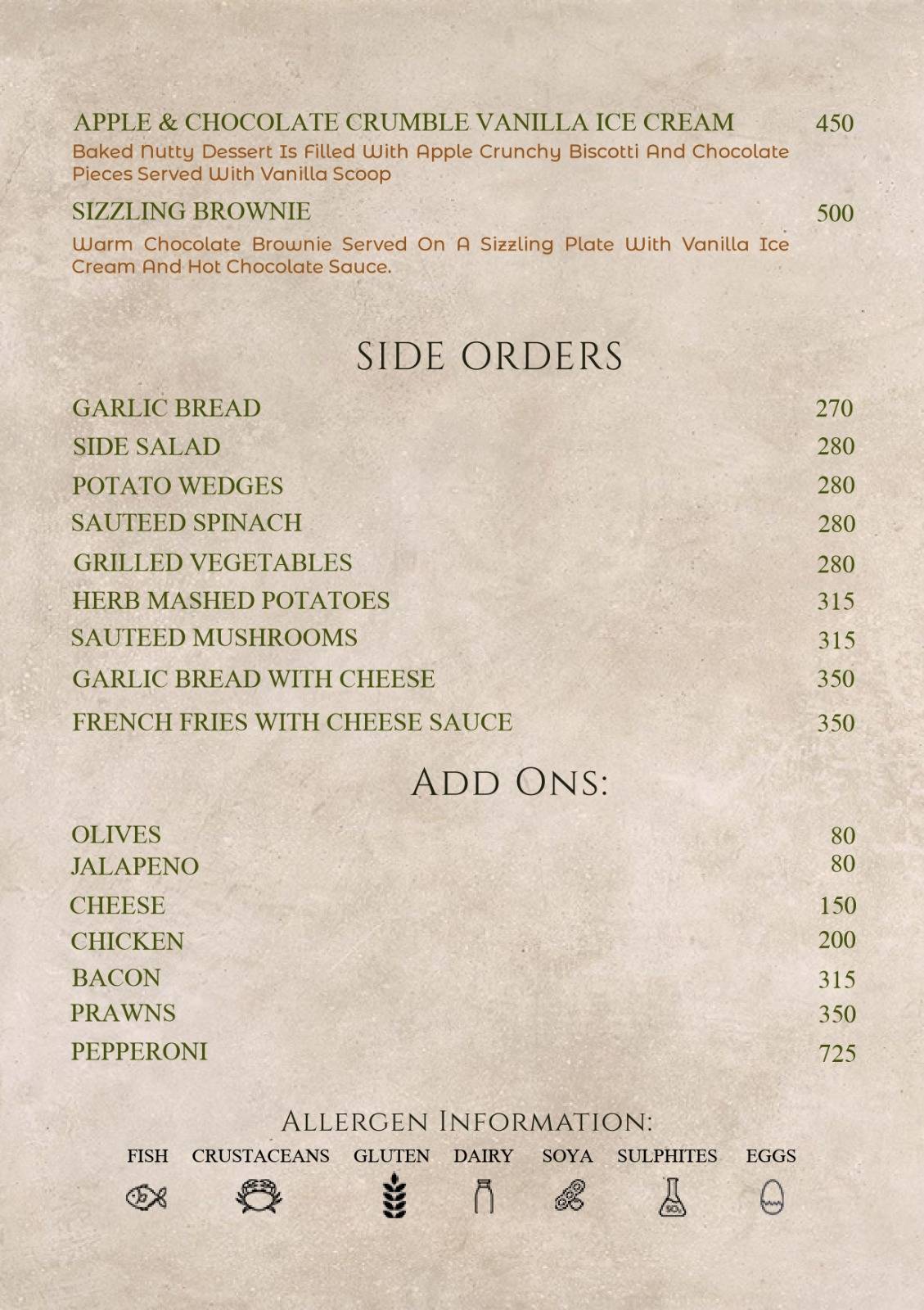 Zyzzyva menu