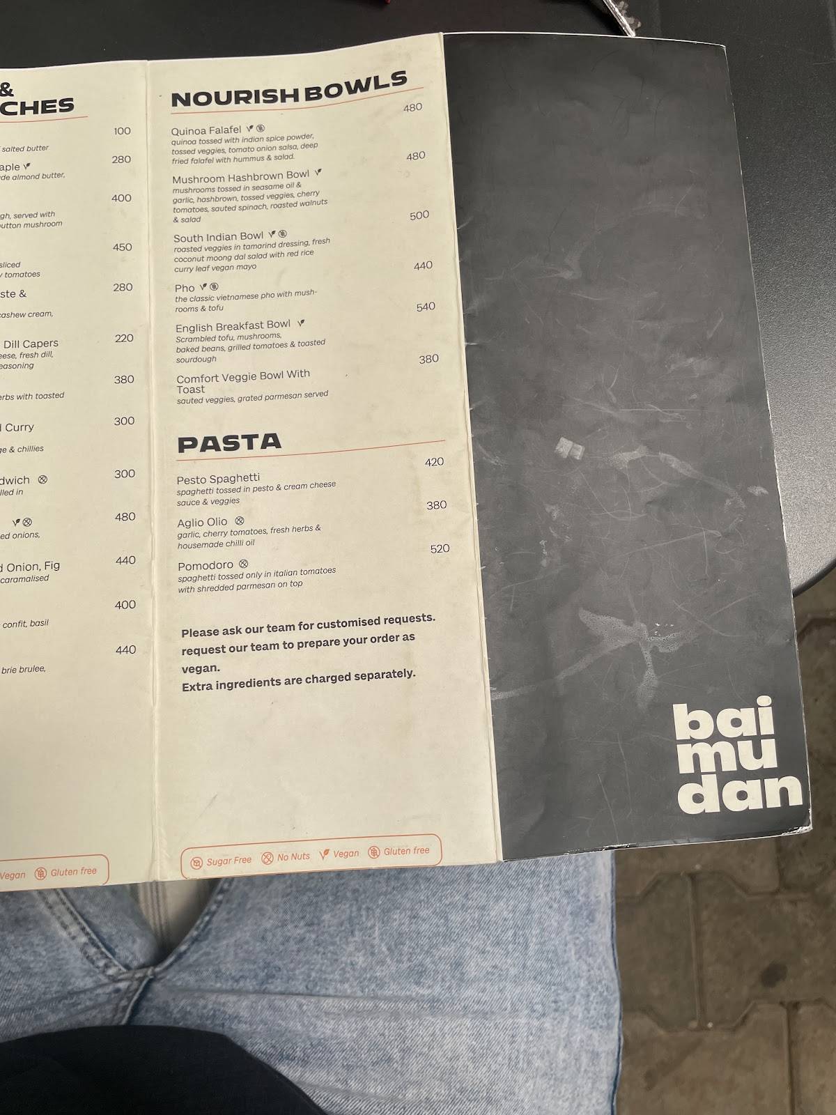 bai mu dan menu
