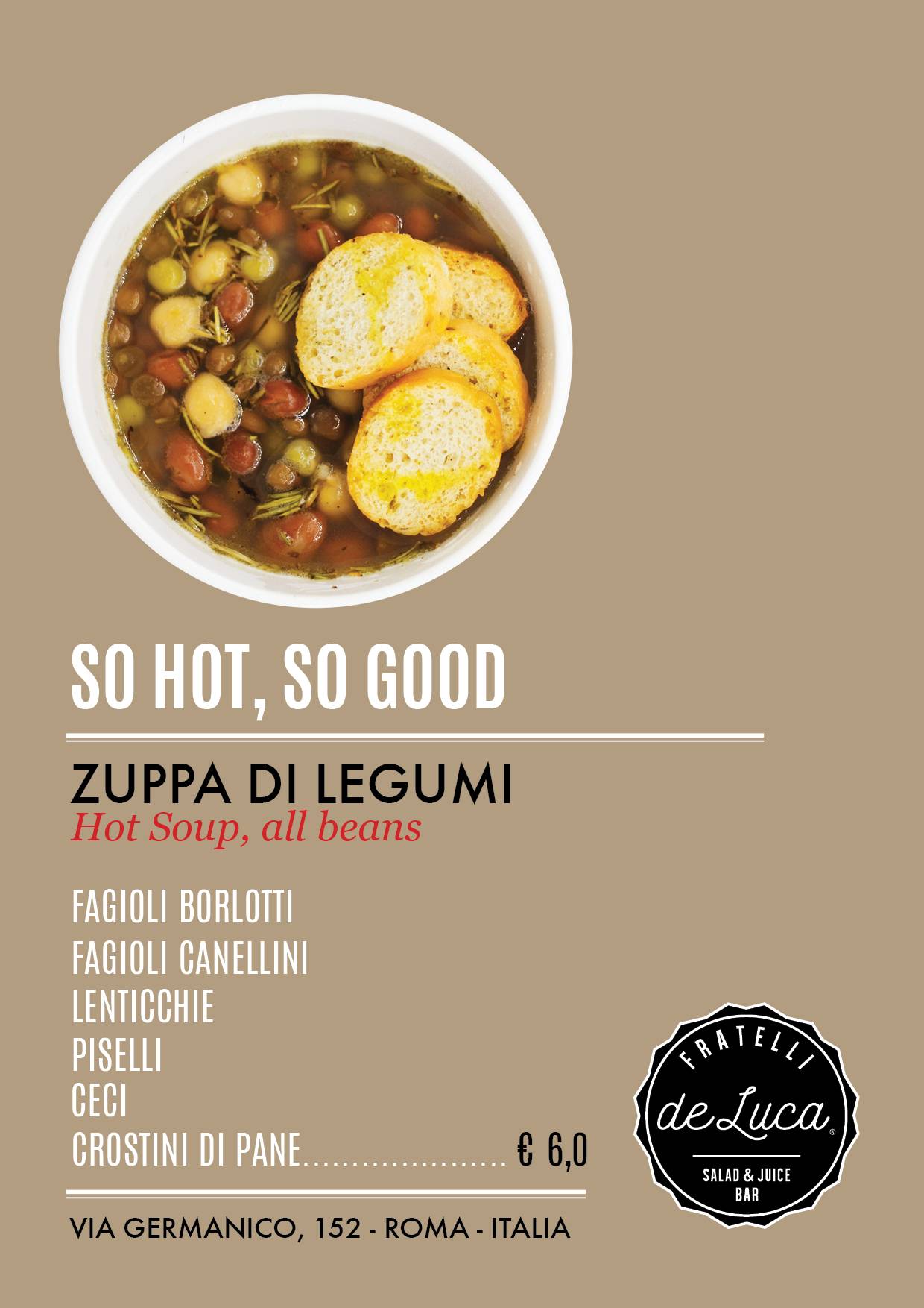 Menu di Fratelli de Luca - Salad&Juice Bar 