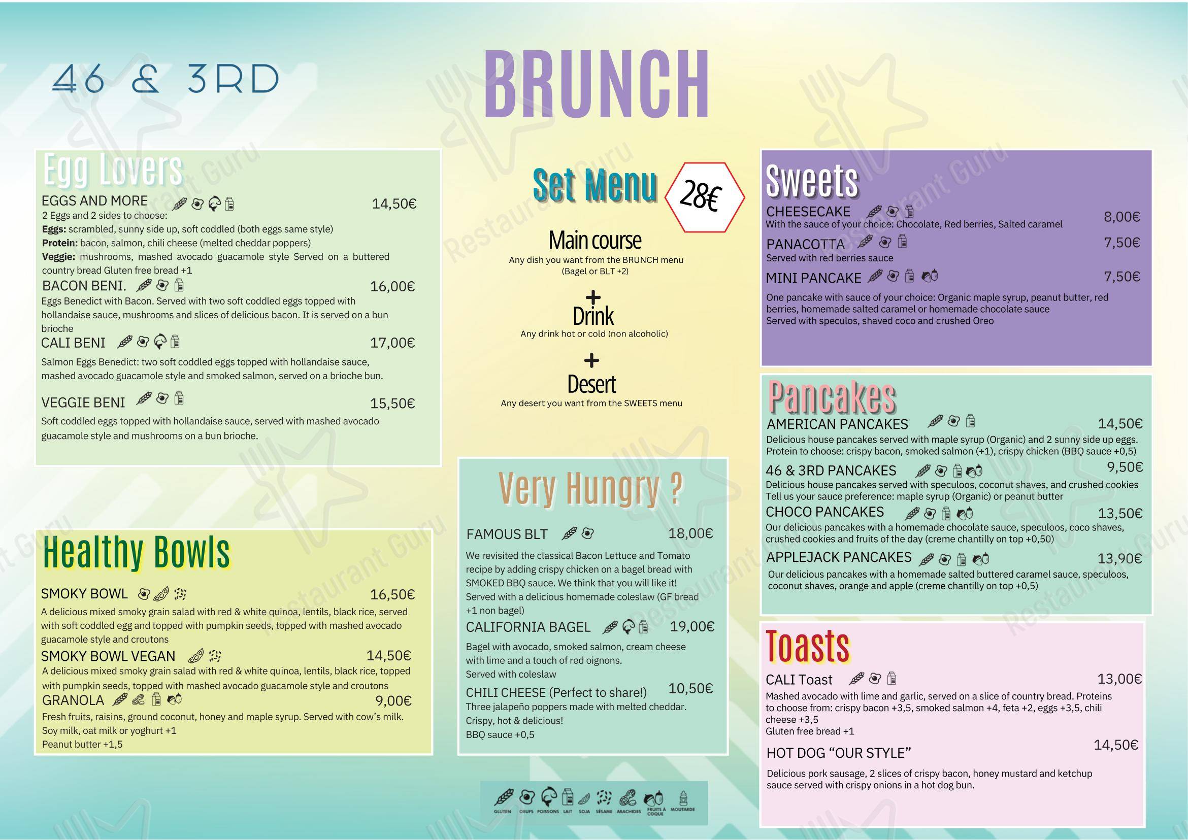 Menu pour 46 & 3RD - 菜单