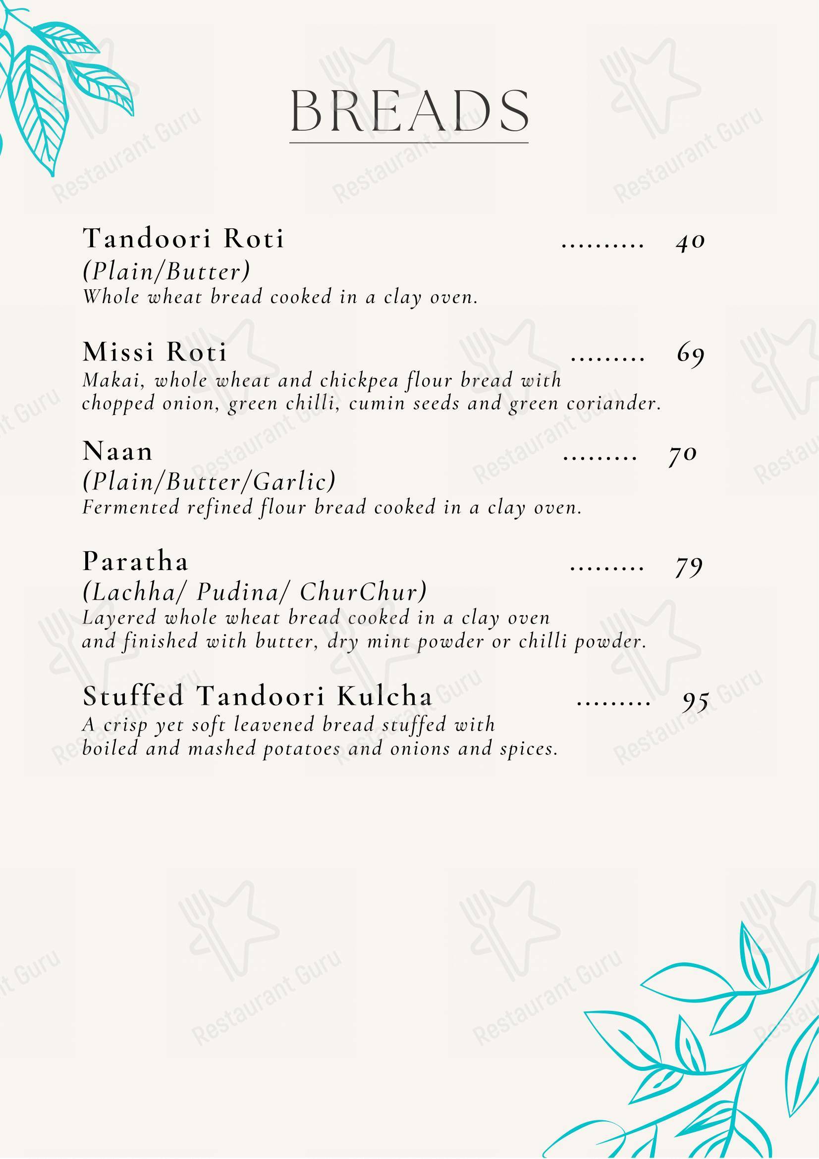 Ambar Fine Dine Restaurant in Alwar - Menu