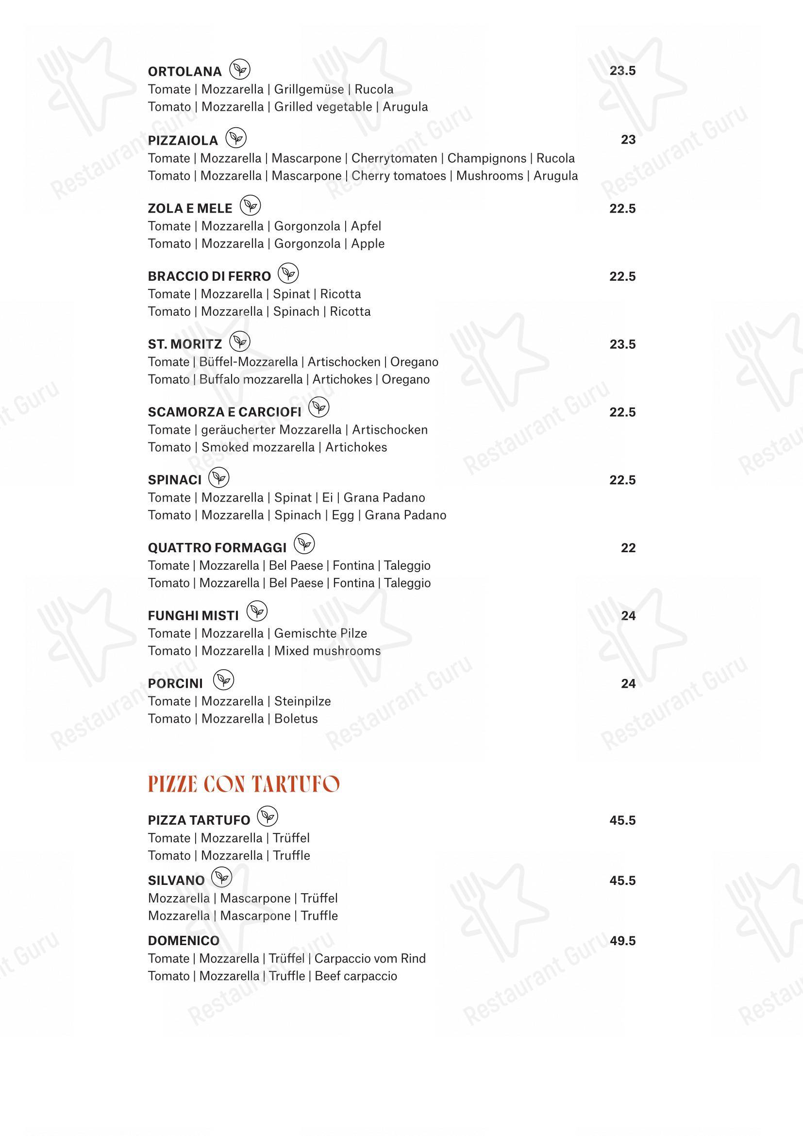CARUSO – Pizza & Pasta in San Maurizio - Menu bar