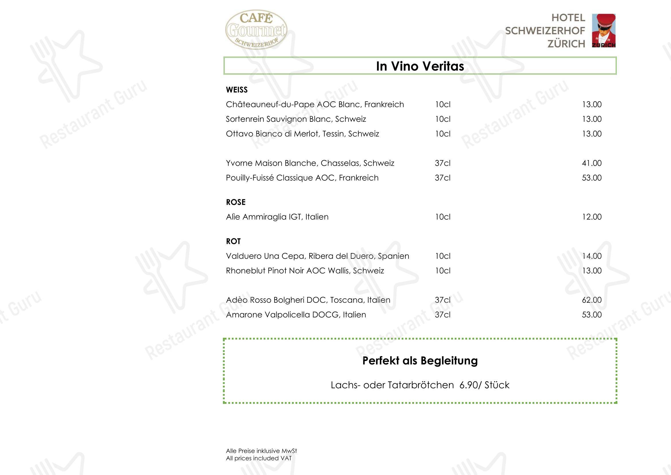 Основное меню per Café Gourmet in Zurigo