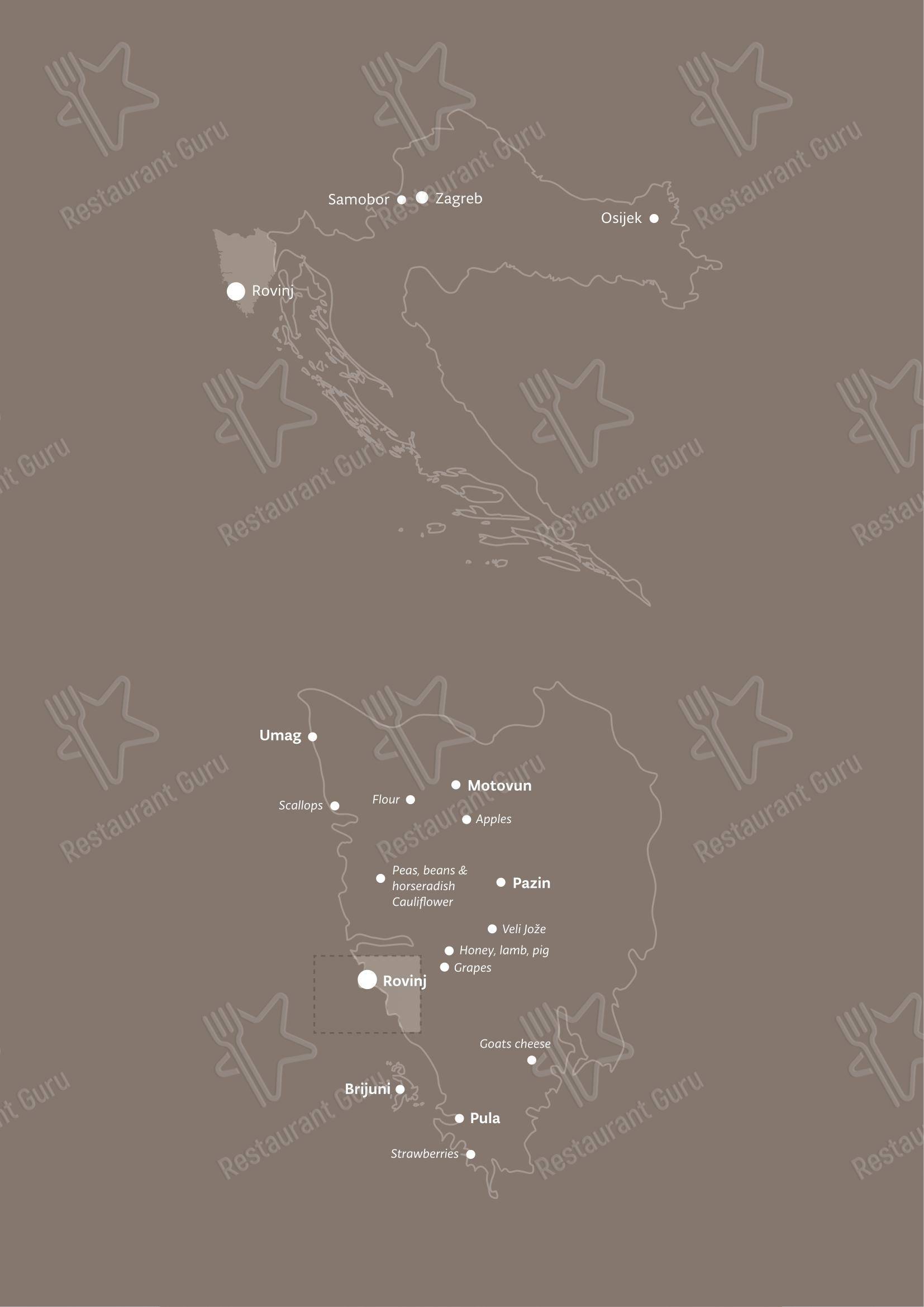 Cap Aureo Signature Restaurant in Rovigno - Menu