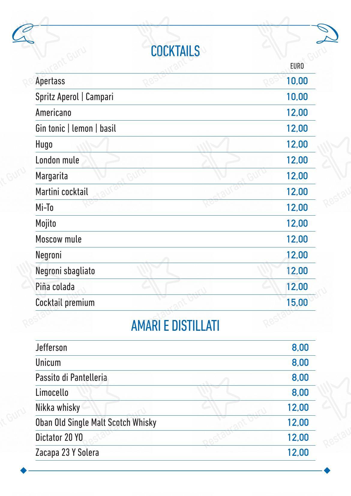 Cavalletti Caffè in Roma - 菜单