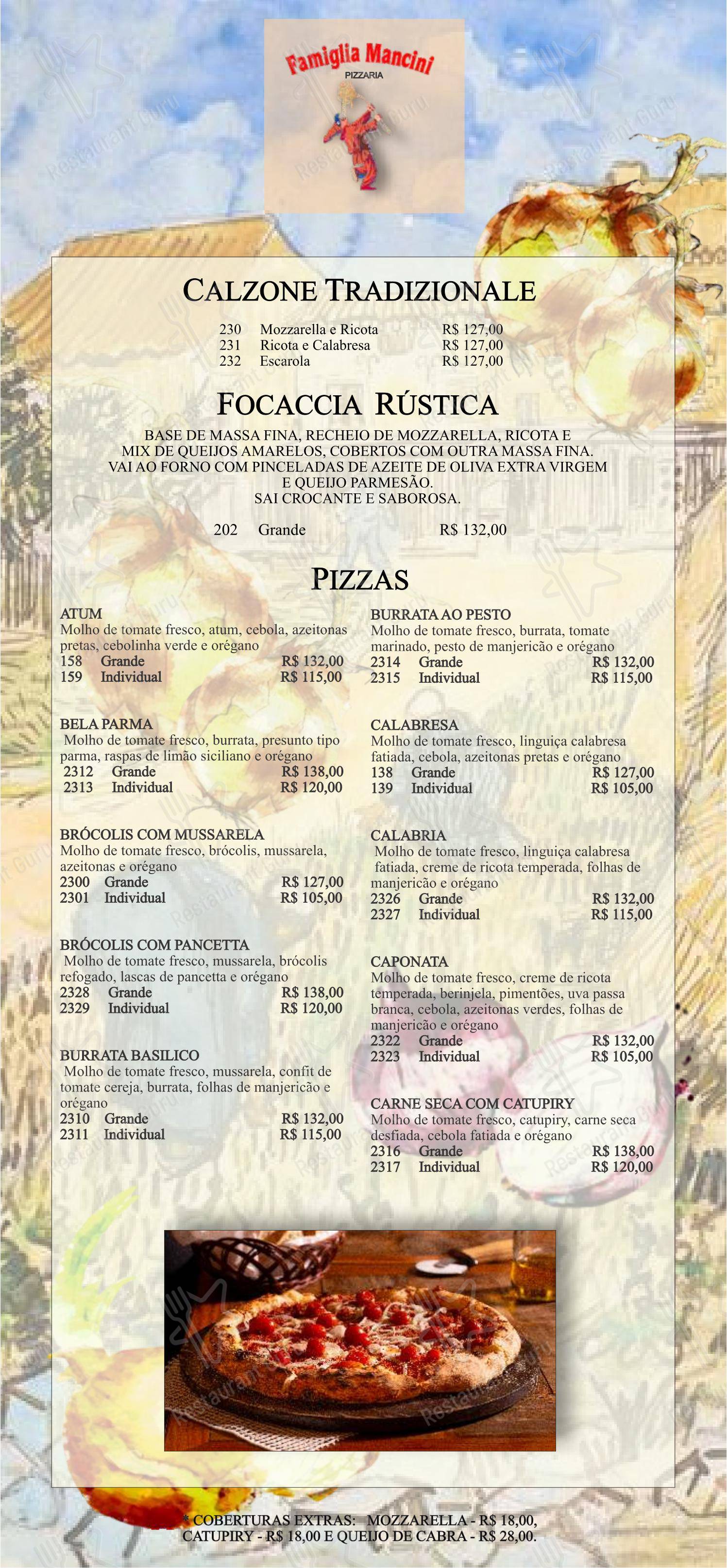 菜单 para Famiglia Mancini Trattoria em São Paulo