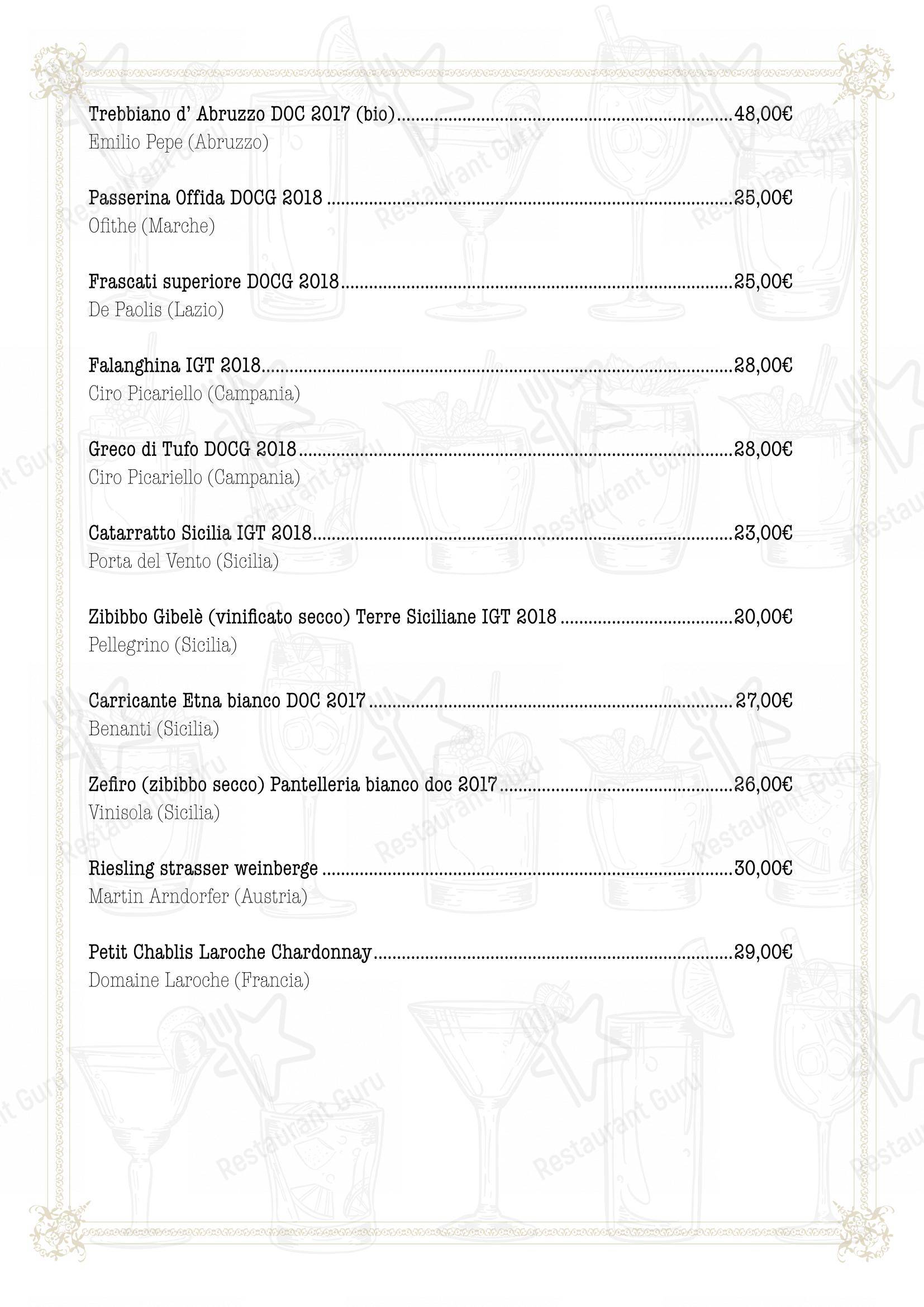 Menu di Fauno 3.0 aperitivo cocktail bar - Основное меню