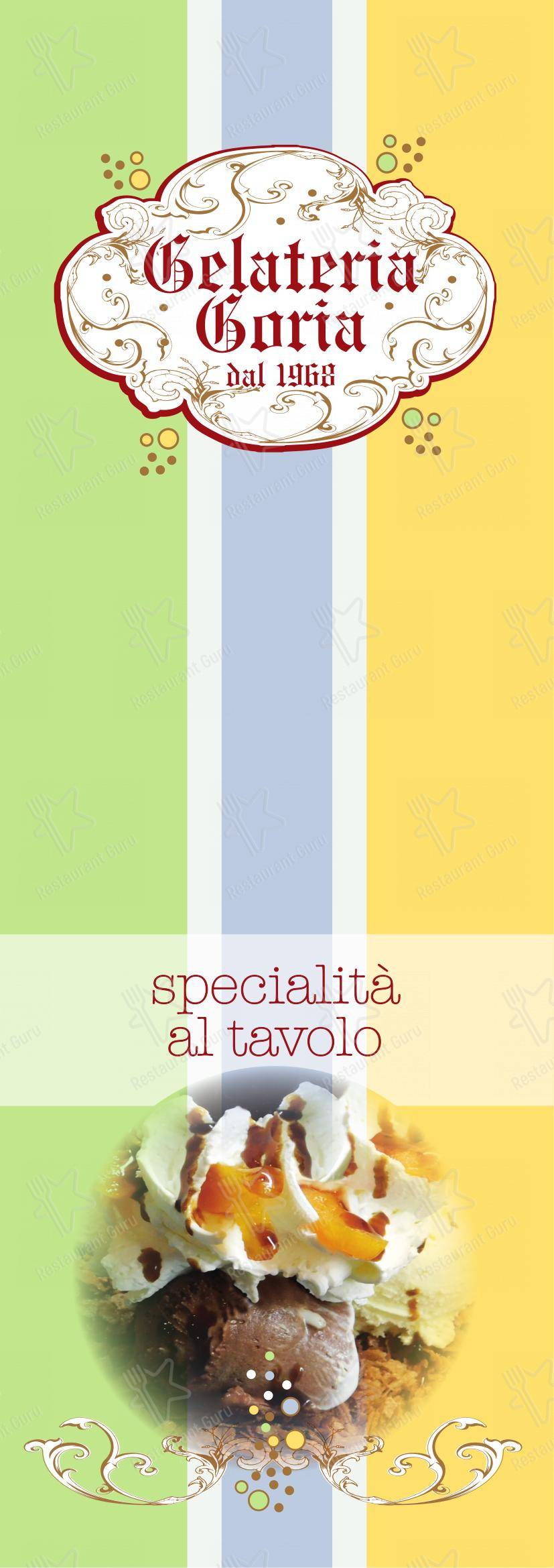 Menu di Gelateria Goria - Menu bar