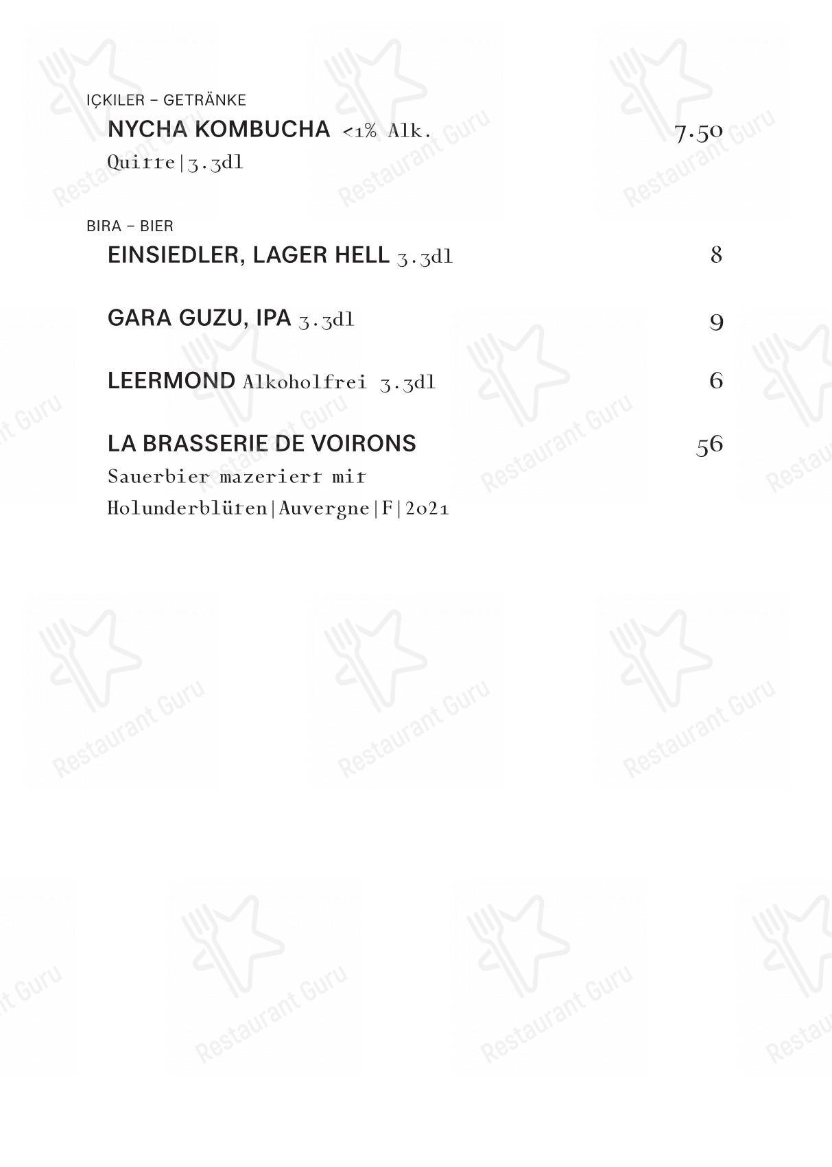 Menu di Gül Restoran - 菜单