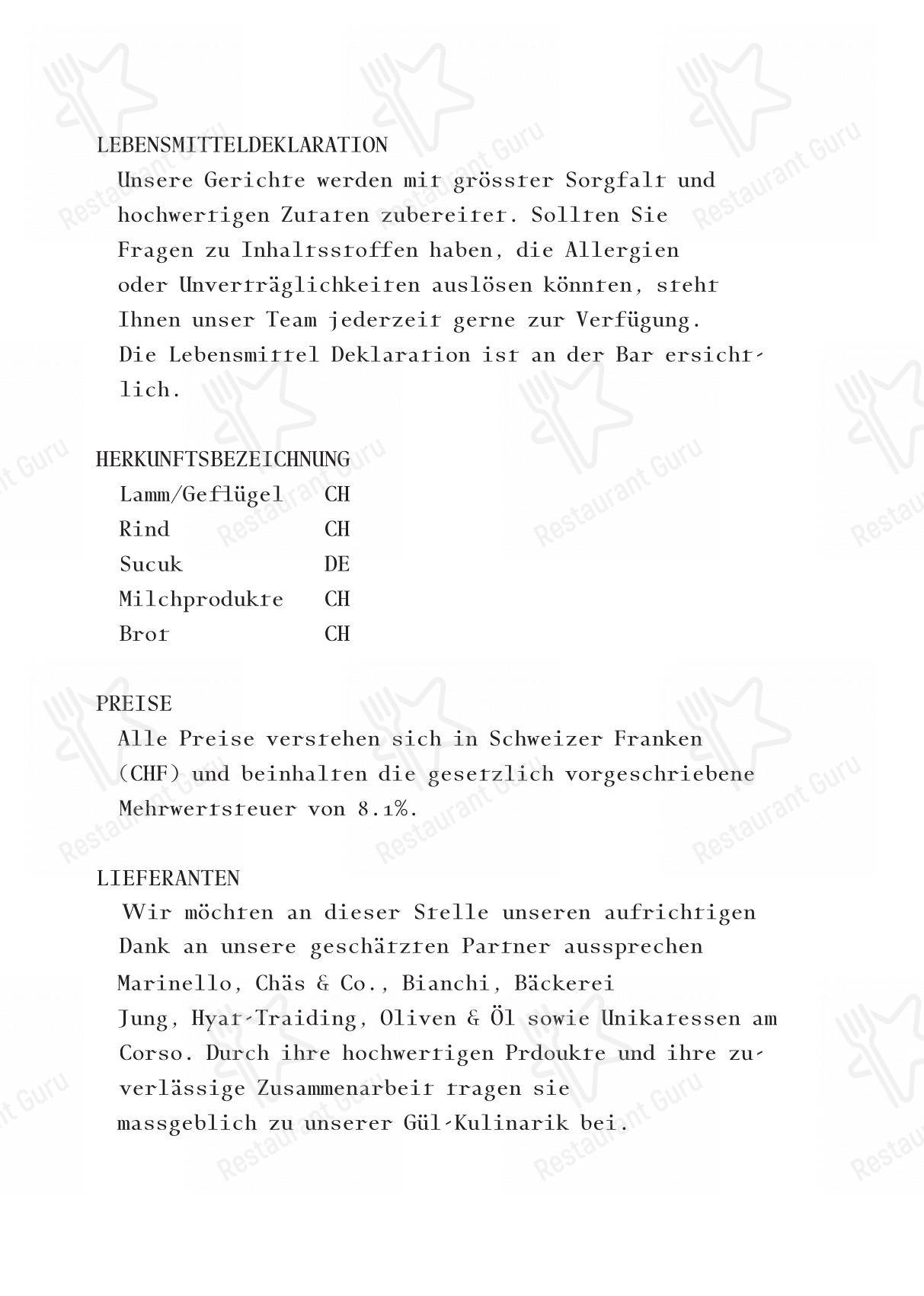 Menu di Gül Restoran - Детское
