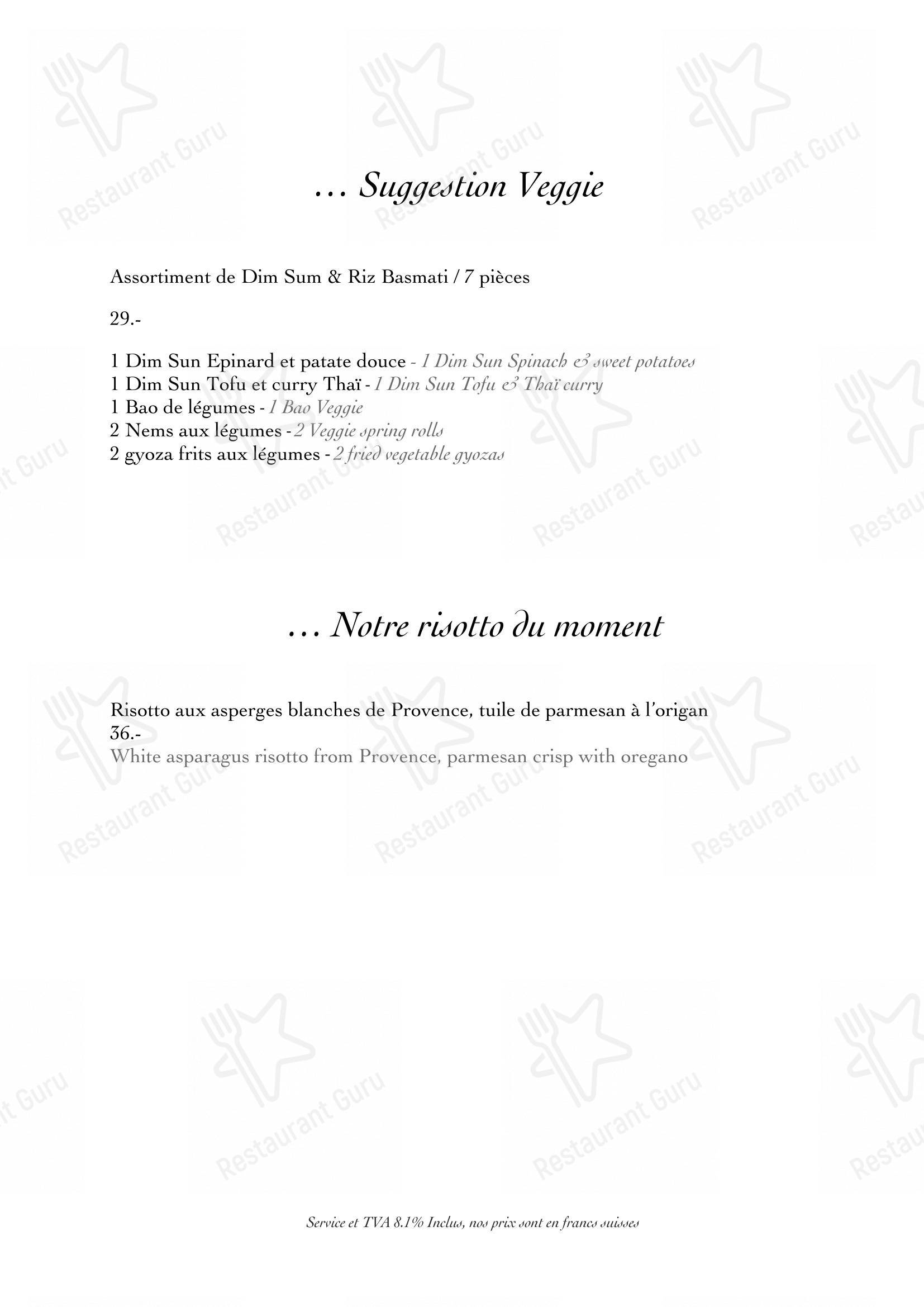Hotel N’vy in Ginevra - Menu bar