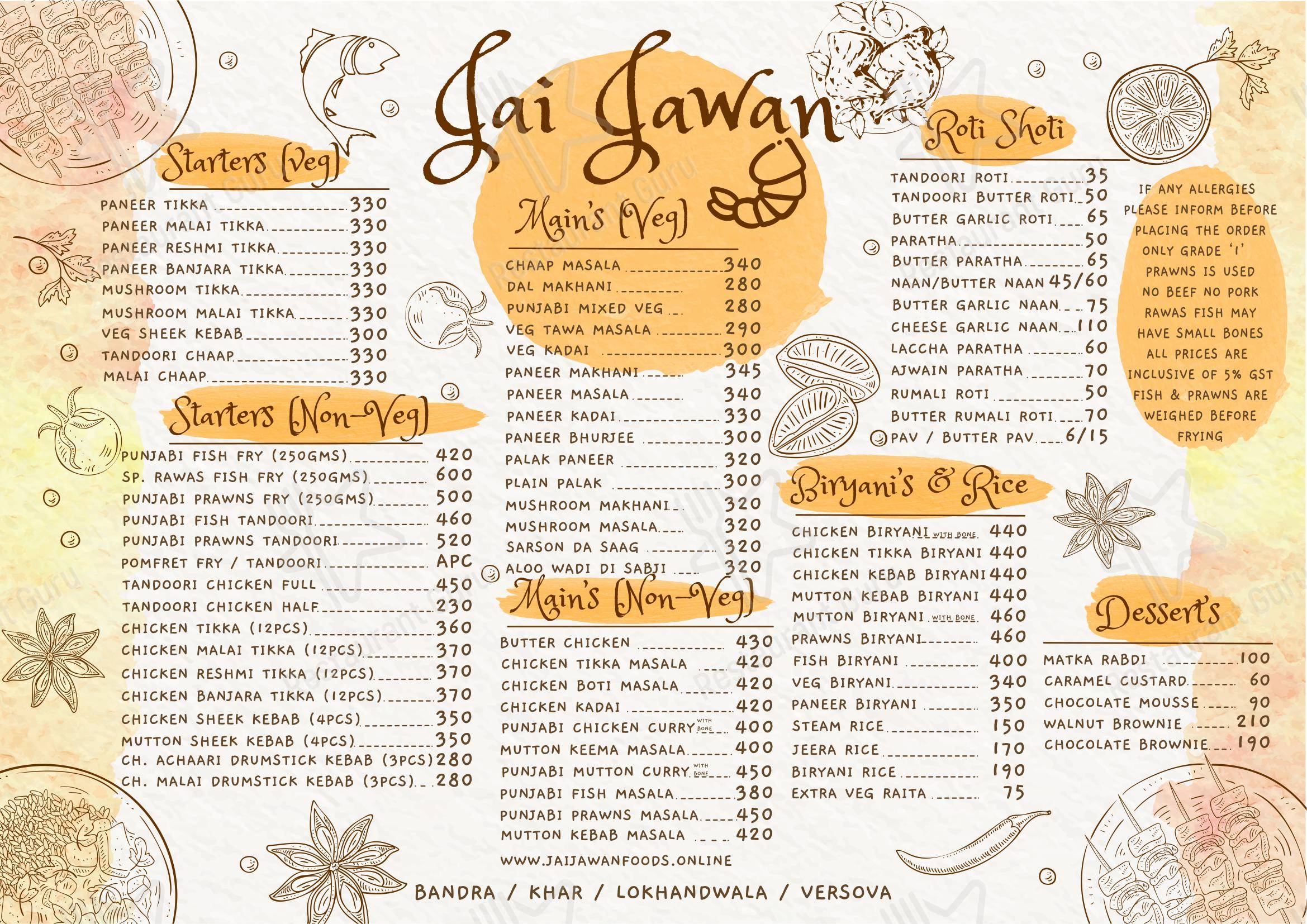 Jai Jawan - Menu bar