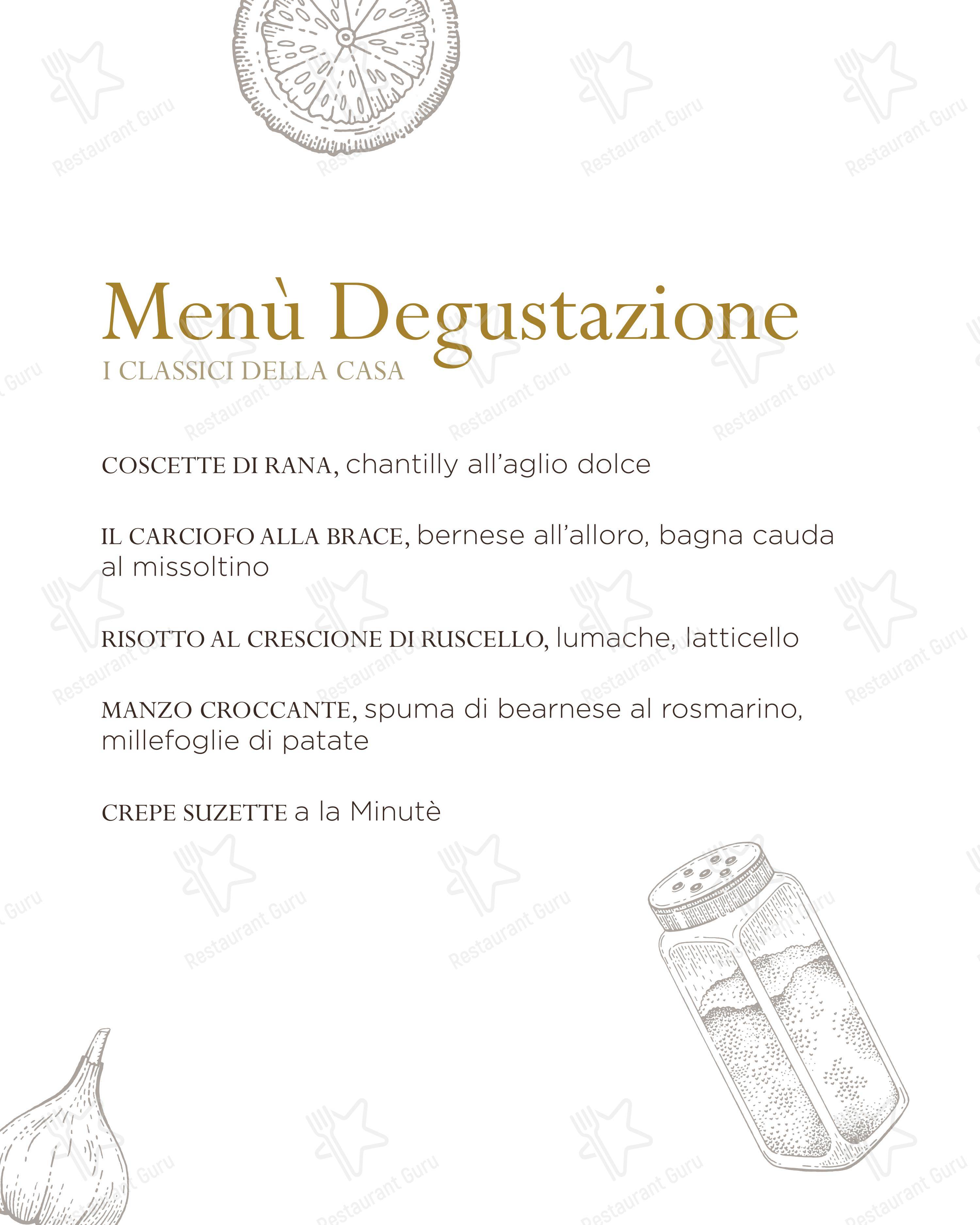 Menu per L'Ek Bistrot in Lecco