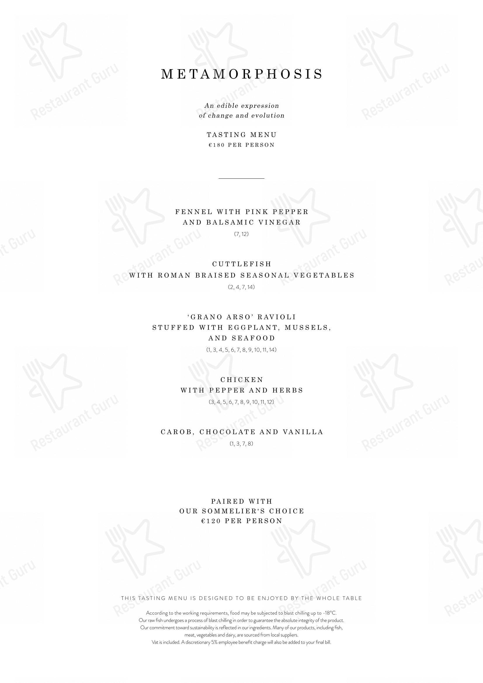 La Terrazza in Roma - Menu bar