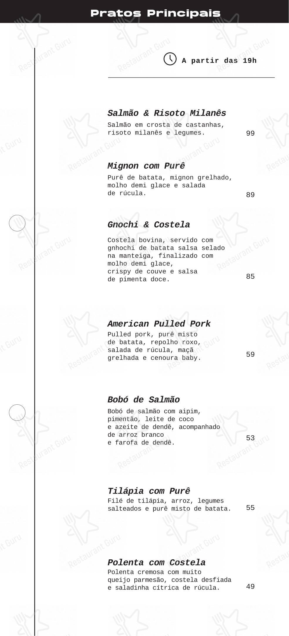 Основное меню para Lumen Café + Gastronomia em Ponta Grossa