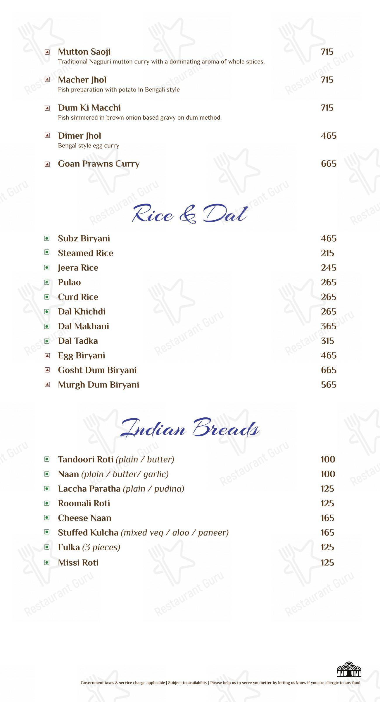 Moon Tree Cafe - Menu bar