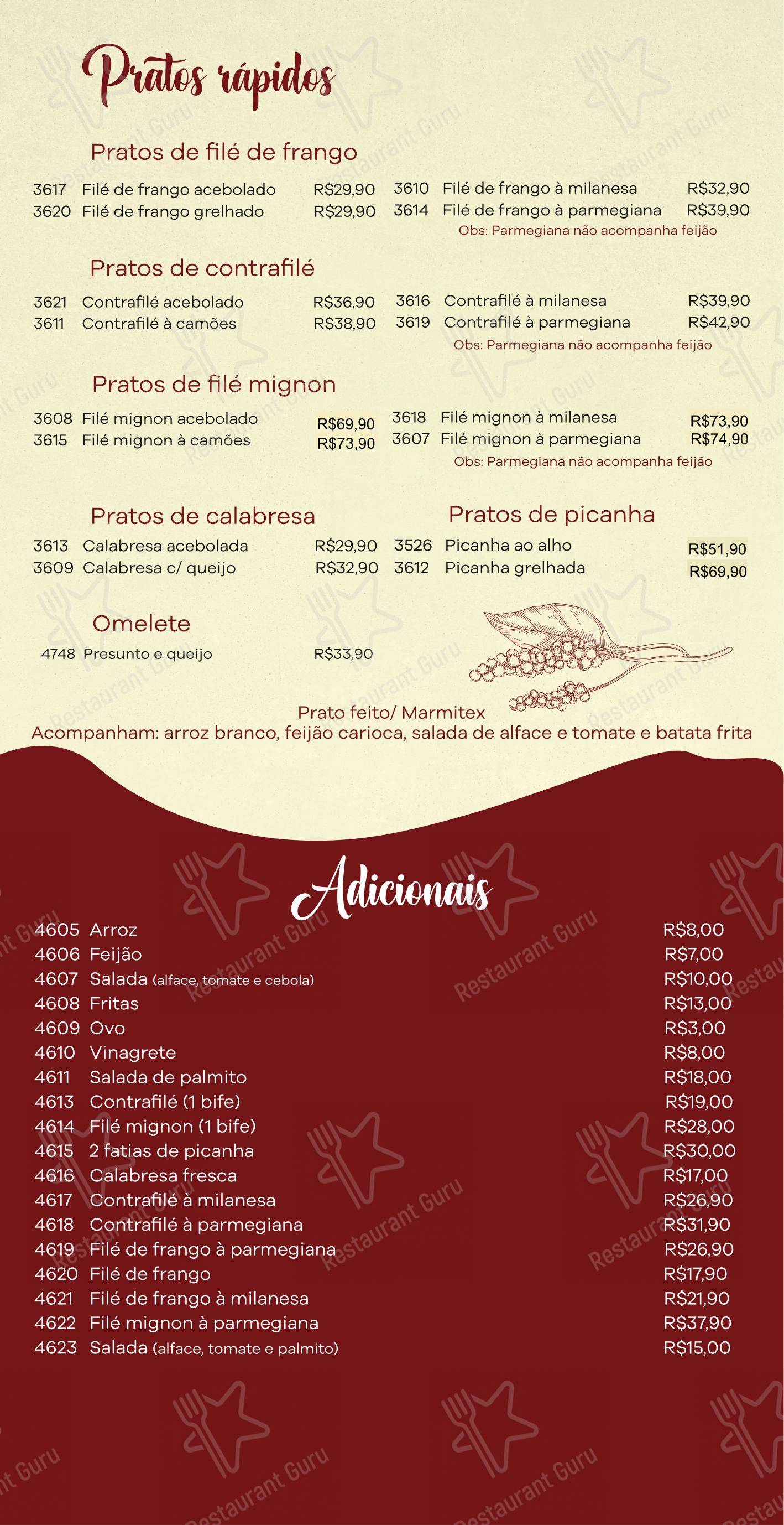 Menu para Padaria Bella Caiubi em Santo André