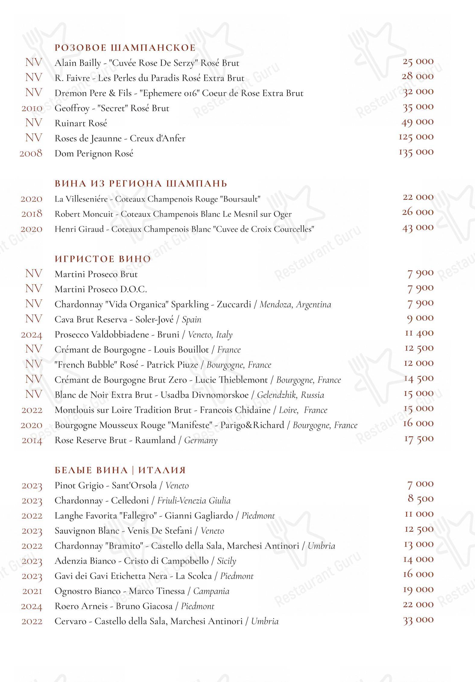 Phantom dans Moscou - Menu